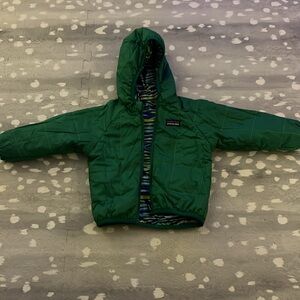 Striped/ Green Patagonia green jacket